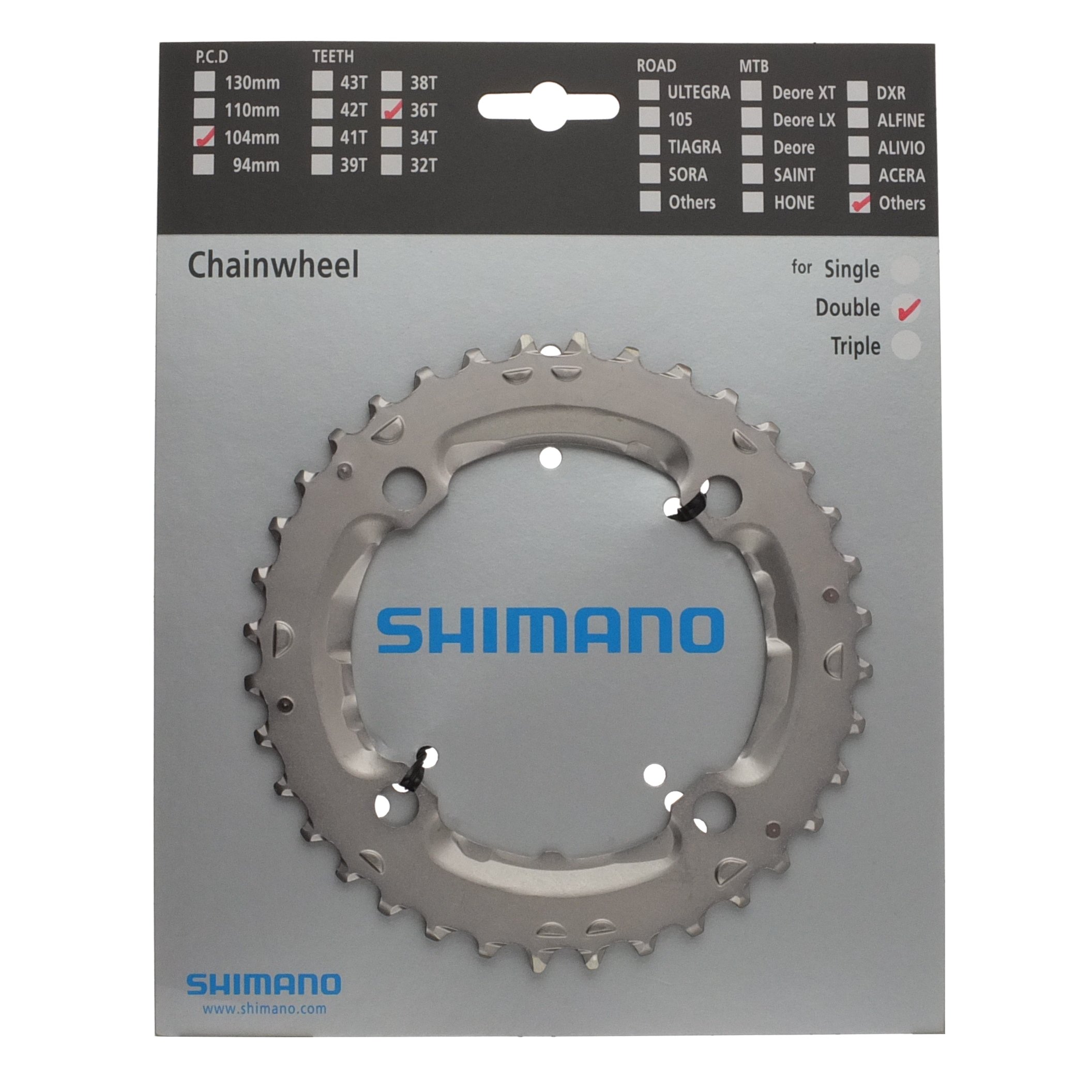 Amazon.co.jp: シマノ 引掛け歯付チェーンリング 36T FC-M545 シルバー